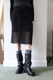 Wrinkle strap middle boots
