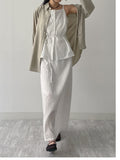 [Setup Available] Judy Lace Banding Long Skirt