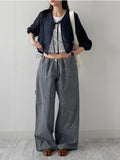 Dyed Floral Stopper Wide Pants