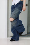 zipper biker denim