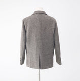Jute Herringbone Over Fit Wool Jacket