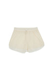 PRTN) Sheer Lace Banding Shorts