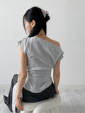Hepburn Wrap Boat Neck Blouse