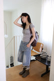 Fever Wrap Denim Bermuda