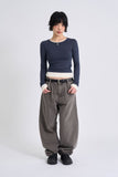 Modal two-tone layered long sleeves