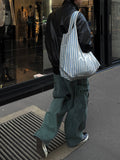 Tune denim wide pants