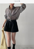 Dot See-Through Loose-Fit Shirt