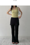 Pleated Layered Banding Pants