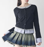 Sally Layered Shirt Cardigan