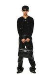 LOGO CUT OFF CARDIGAN SET
