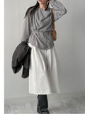 Cowl Belted Loose-Fit Blouse