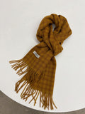 Wool check muffler