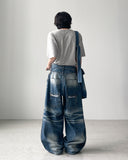 Jay Curl Maxi Wide Denim Pants