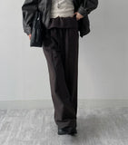 Folding Pintuck Wide Slacks