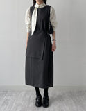 [Wrap Skirt SET] Joanne Sleeveless Wrap One Piece