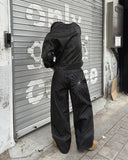 Leather trucker jacket
