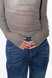 Bagel wool sheer long sleeve