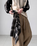 Checkered Layered Balloon Pants