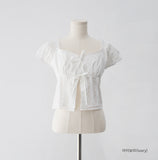 Arora shirring ribbon t-shirt