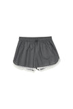 PRTN) Sheer Lace Banding Shorts
