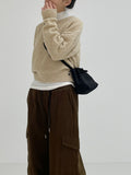 Angora Mock Turtleneck T-Shirt