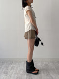 Denim Folding Toe Open Flip Flop Boots