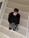 Vlet damage knit cardigan