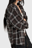 Bear Wrinkle Check Hood Shirt