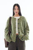 Loen hairy cable cardigan
