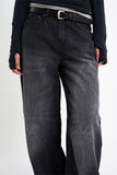 Black Lightning Balloon Denim Pants