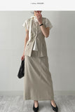 Ab Tie Short Sleeve Blouse