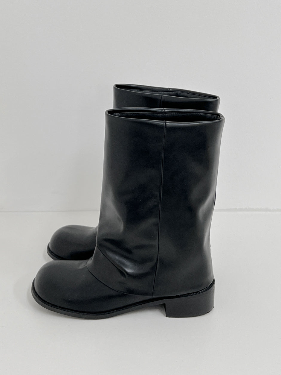 【INCHANT ME】round chelsea long boots 