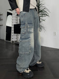 Multi Pocket Washed Denim