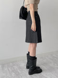 Road Pintuck A-Line Midi Skirt