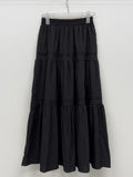 Layered Tiered Flare Long Skirt