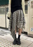 RAW CHECK SKIRT