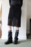 Wrinkle strap middle boots