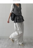 Mori Frill Layered Sleeveless One-Piece Dress