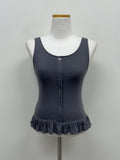 Frill U-neck Sleeveless