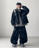 Coated Set Black Denim Jacket