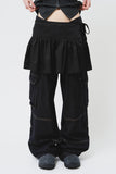 (W) Dot Frill Wrap Skirt