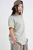 Layered roll-up t-shirt