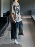 Deep Tuck Brush Bermuda Denim