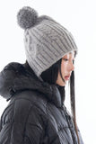 Alpaca pom beanie