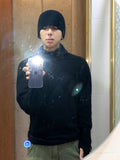 Mohair balaclava hood knit