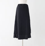 Pins embroidered layered skirt