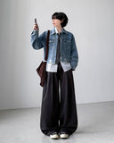 Shiny Stripe Balloon Pants