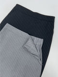 Striped Banding H-Line Long Skirt