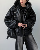 Keysia Fur Leather Jumper