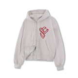 Rubber Stitch Hood Zip-Up
